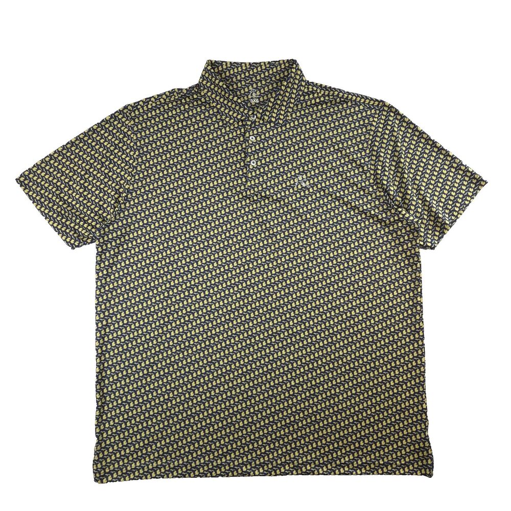 Rhoback The Mitten Mens Shortsleeve Performance Polo Michigan 3XL UPF 50+ Golf